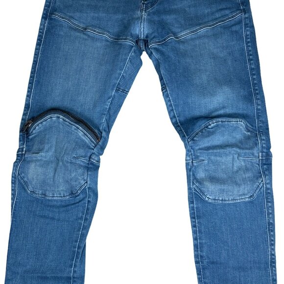 G-Star RAW 5620 3D Zip Knee Skinny Jeans | Men's Distressed Blue Denim | 30/29 - Picture 4 of 15